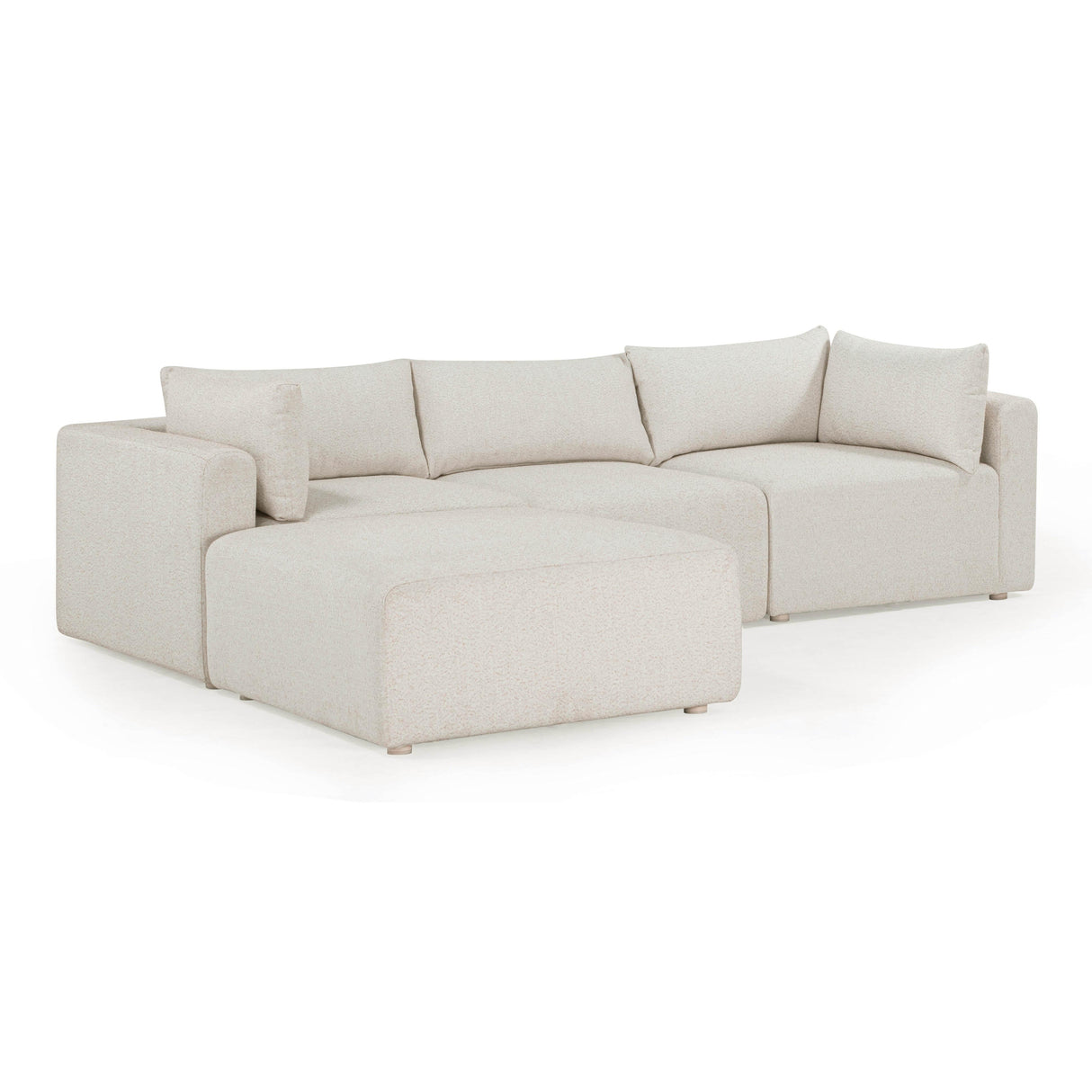 Hangover 4-Piece Cream Outdoor Modular Sectional
