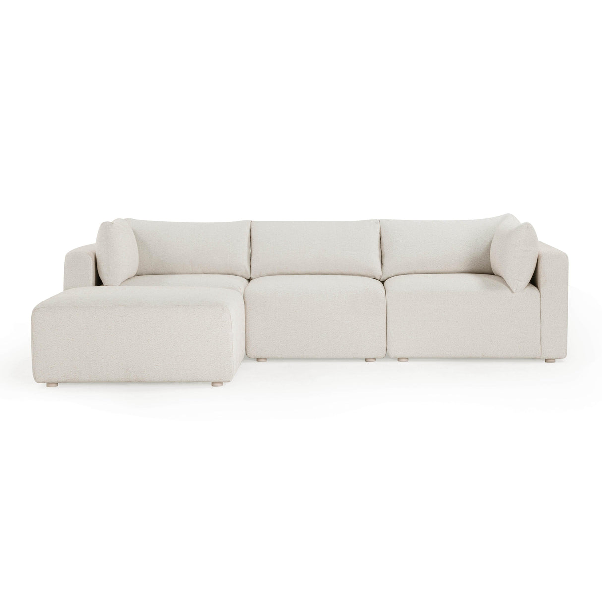 Hangover 4-Piece Cream Outdoor Modular Sectional