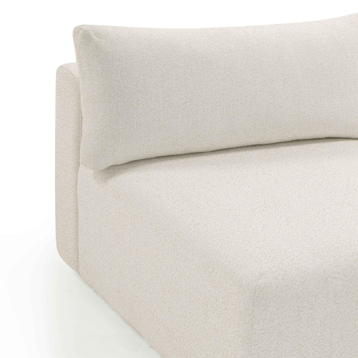 Hangover Cream Performance Fabric Outdoor Modular Armless Chair - View 6