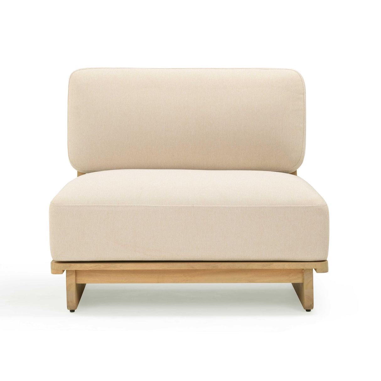 Reavan Cream Outdoor Lounge Chair