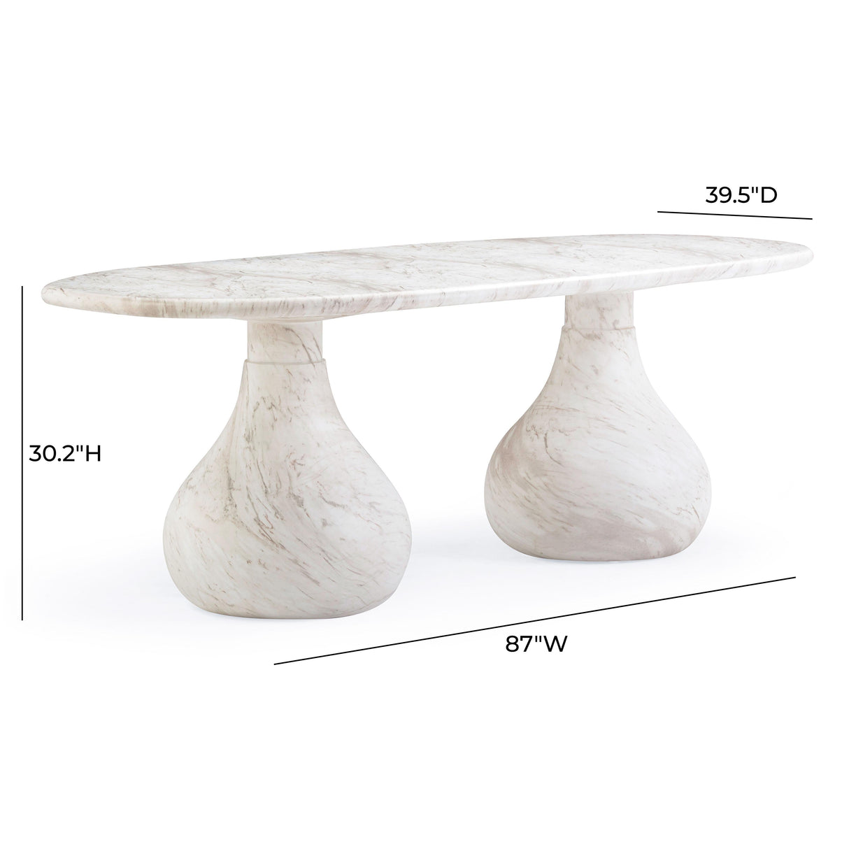 Smooch 87" Concrete Indoor / Outdoor Dining Table