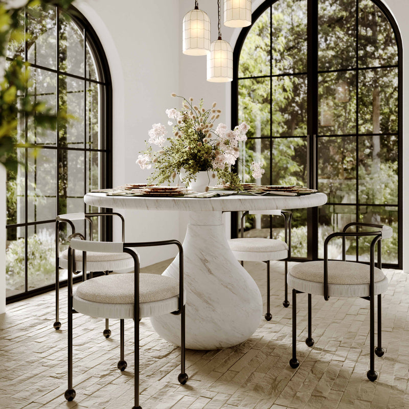Smooch 47" Concrete Indoor / Outdoor Round Dining Table