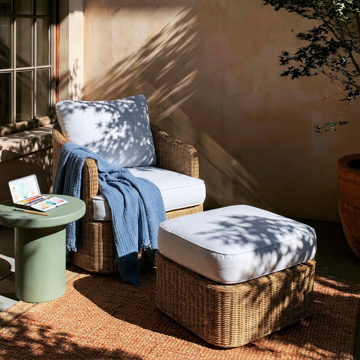 Axel Boucle Outdoor Accent Chair - View 10
