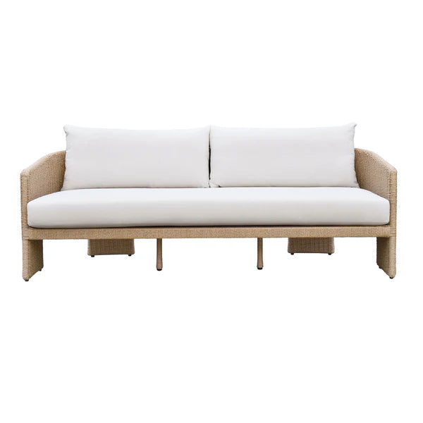 Alexa 80" Rattan Performance Fabric Outdoor Sofa