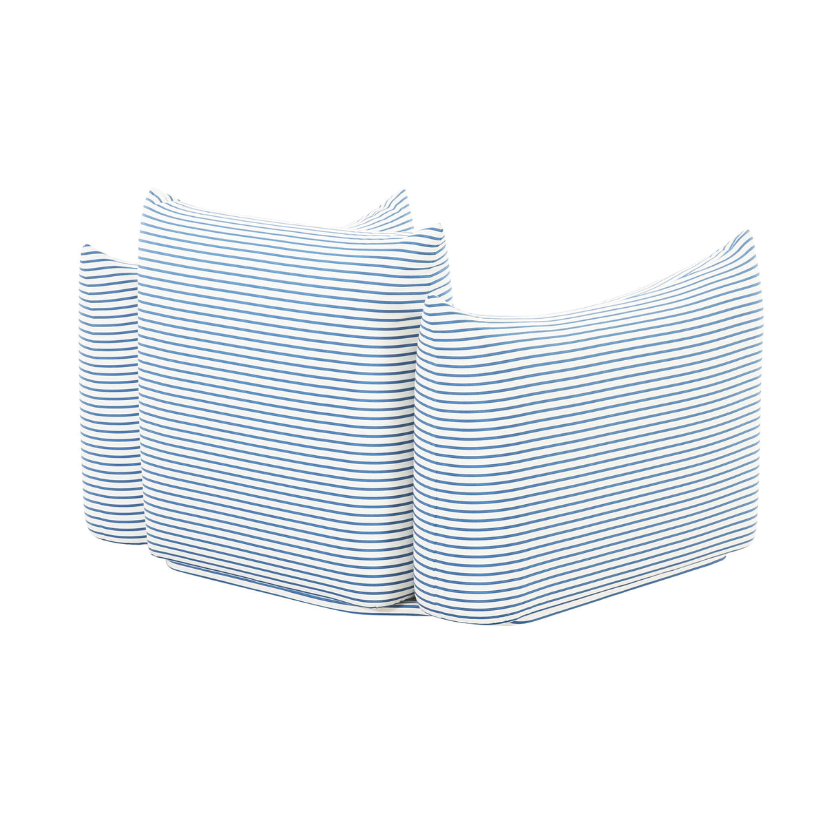 Saint Tropez Striped Stuffed Indoor / Outdoor Armchair