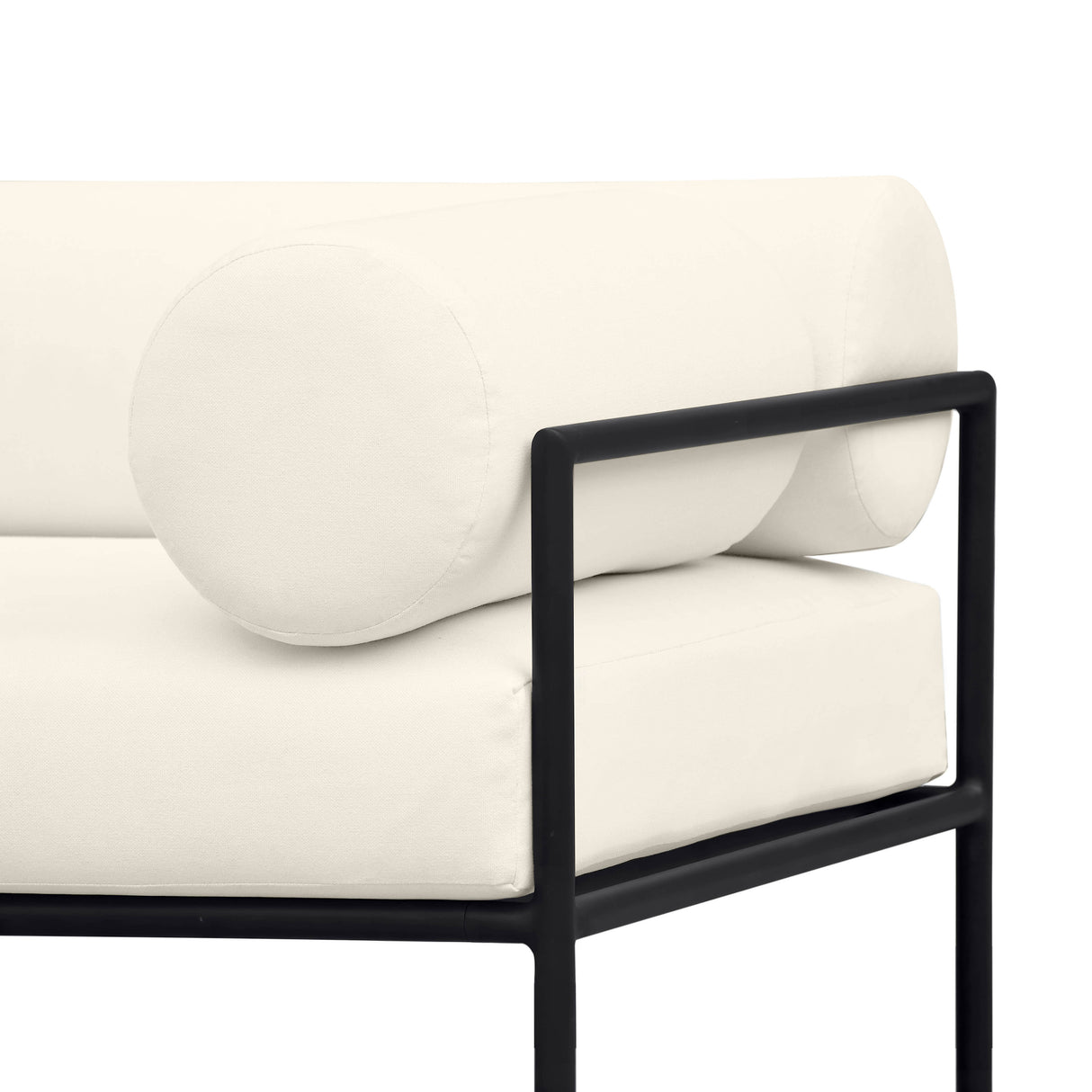 Vera 84" Cream Performance Fabric Outdoor Sofa