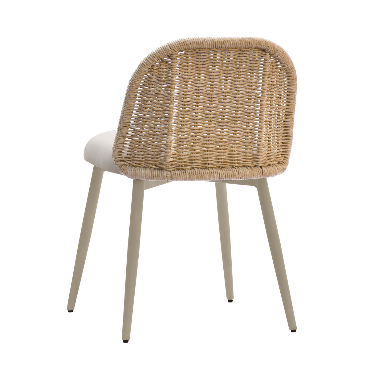 Alexa Rattan Performance Fabric Dining Chair