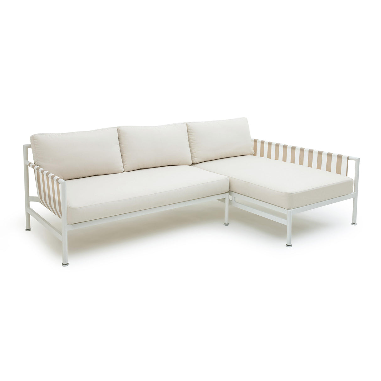 Dunes 2-Piece Cream Outdoor L-Shaped Sectional