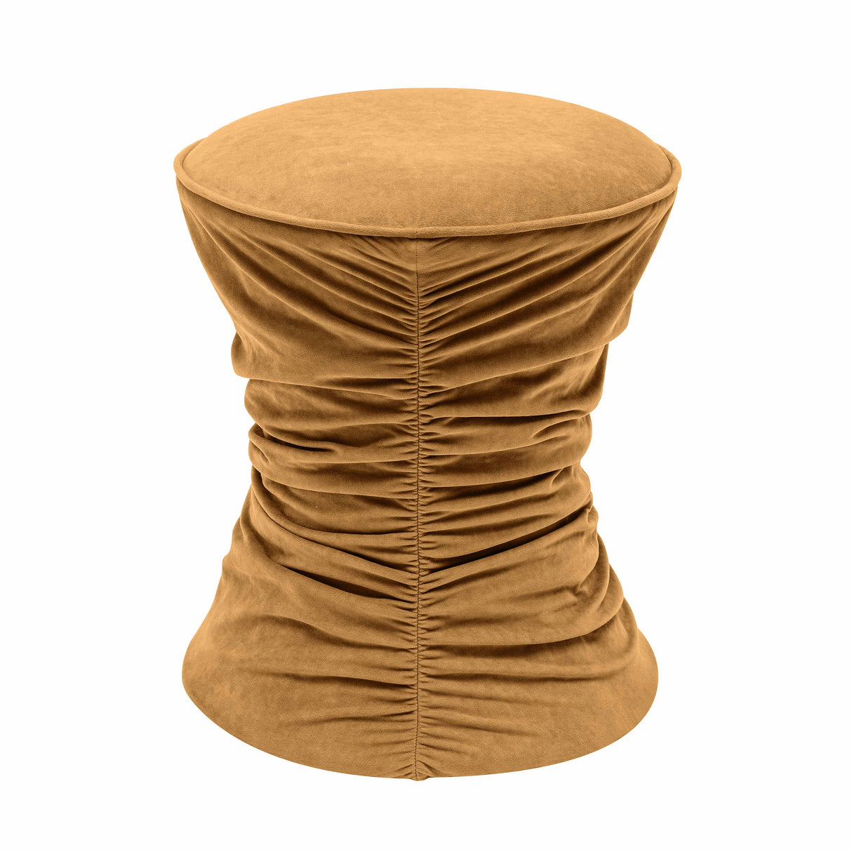 Bounce Ruched Velvet Adjustable Ottoman