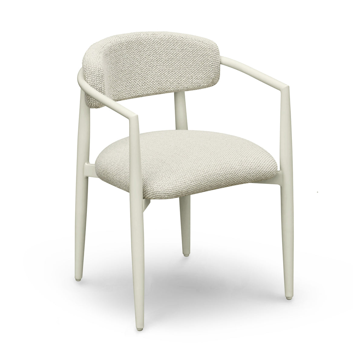 Annika Textured Contract-Grade Fabric Outdoor Dining Arm Chair - View 1