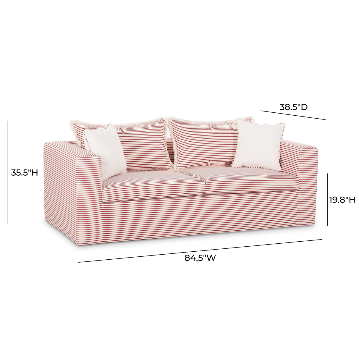 Salty 84.5" Striped Outdoor Sofa