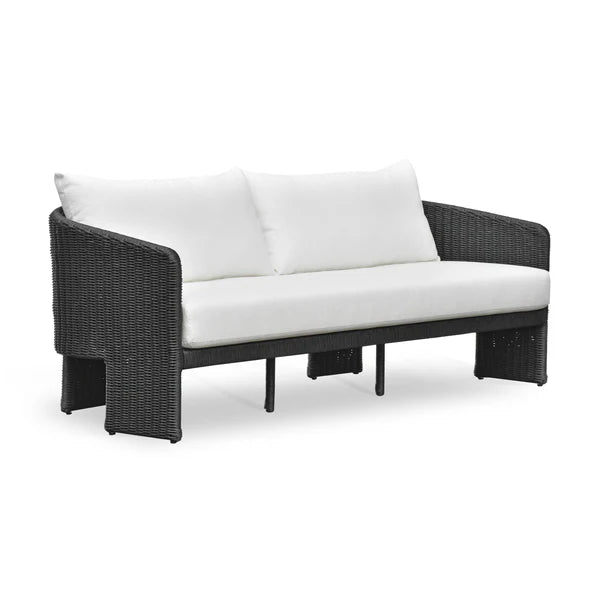 Alexa 80" Rattan Performance Fabric Outdoor Sofa