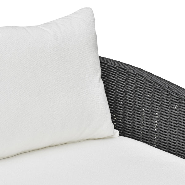 Alexa 80" Rattan Performance Fabric Outdoor Sofa