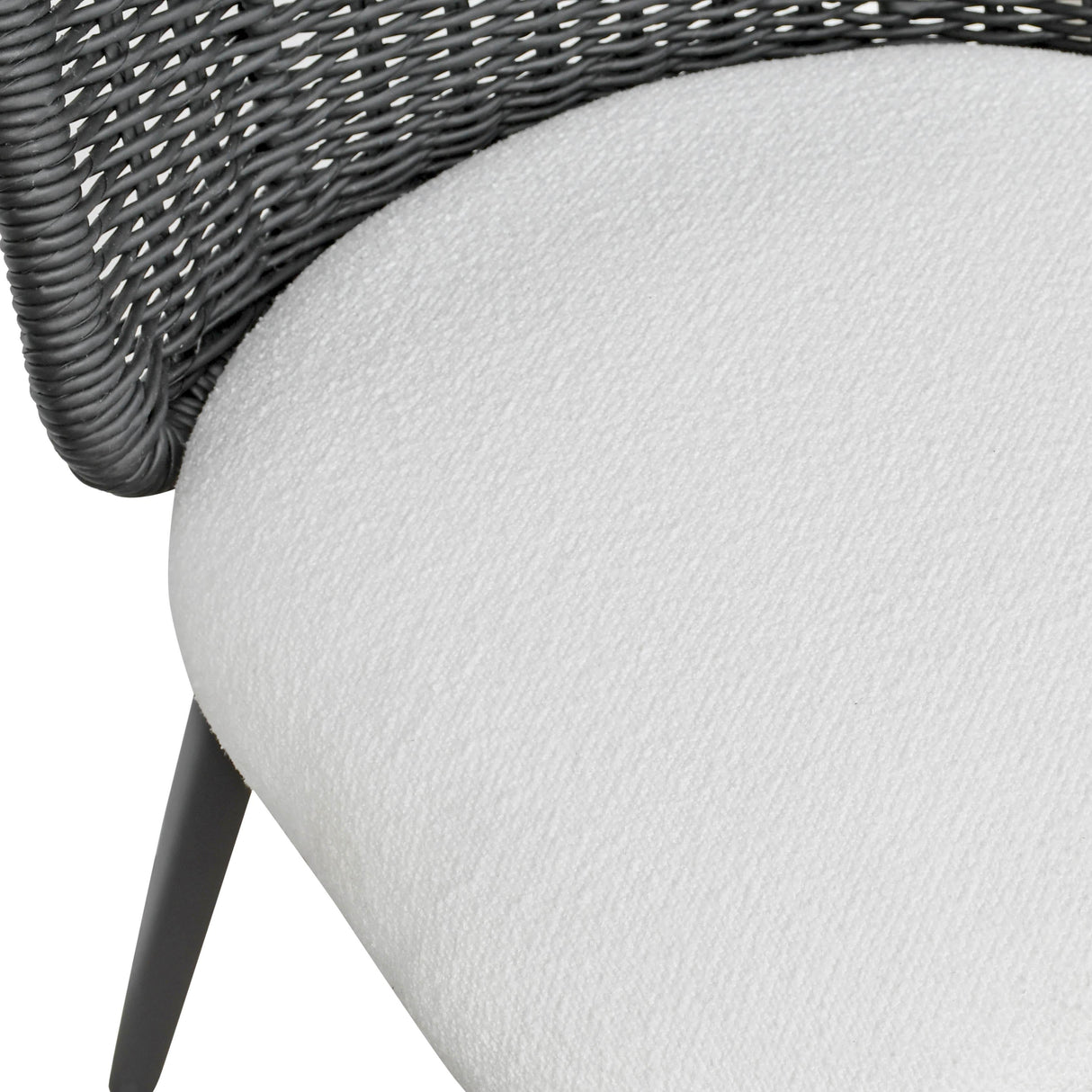 Alexa Rattan Performance Fabric Dining Chair