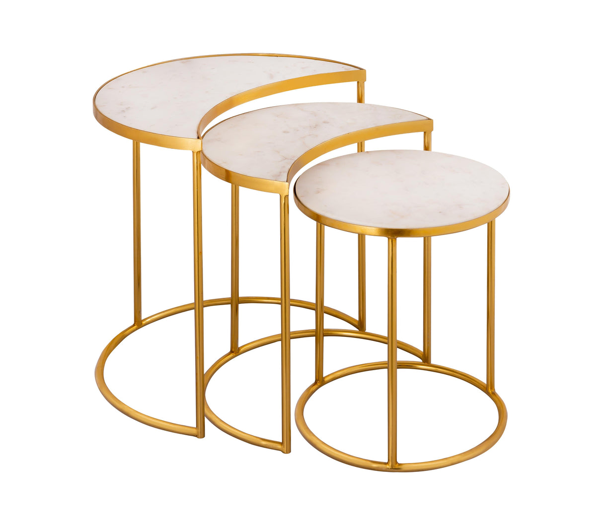 Crescent Marble Nesting Tables