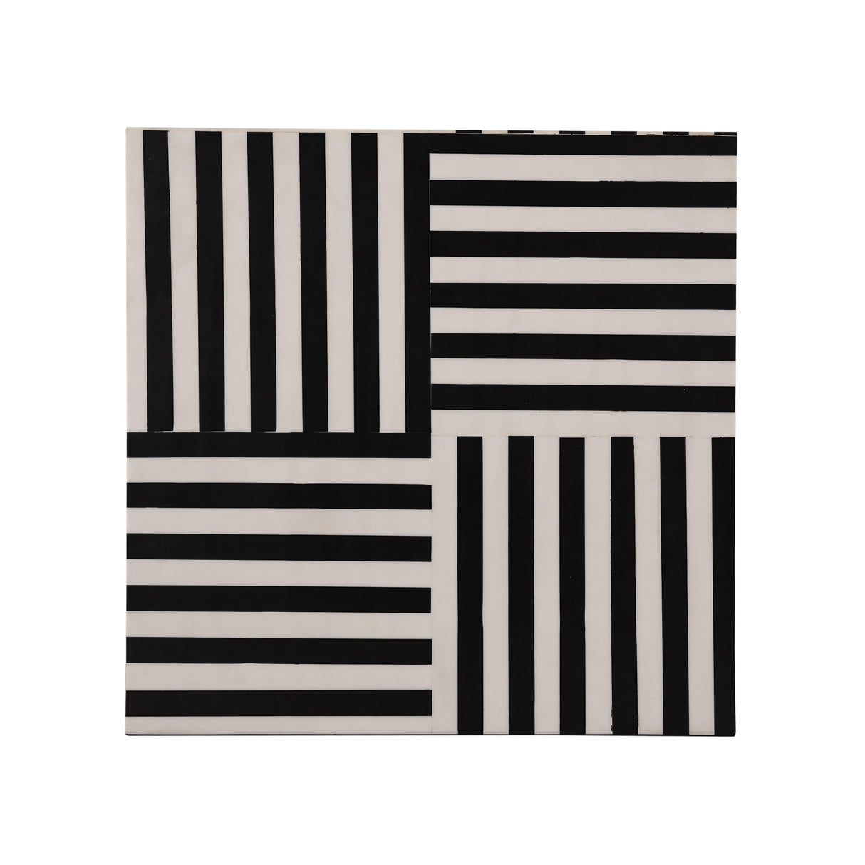 Cube Black and White Side Table