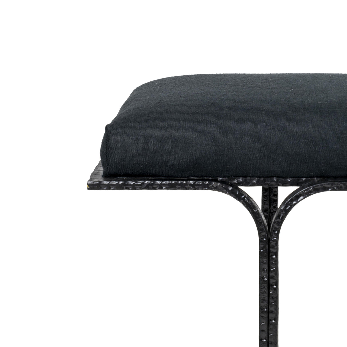 Bryn 59" Black Linen Bench