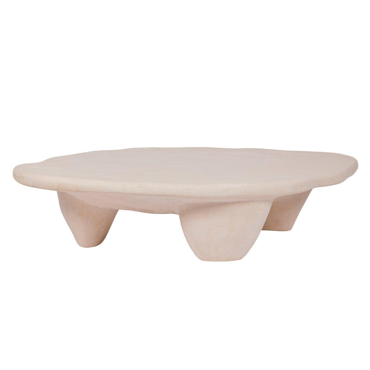 Athen 57" Nude Faux Stone Coffee Table