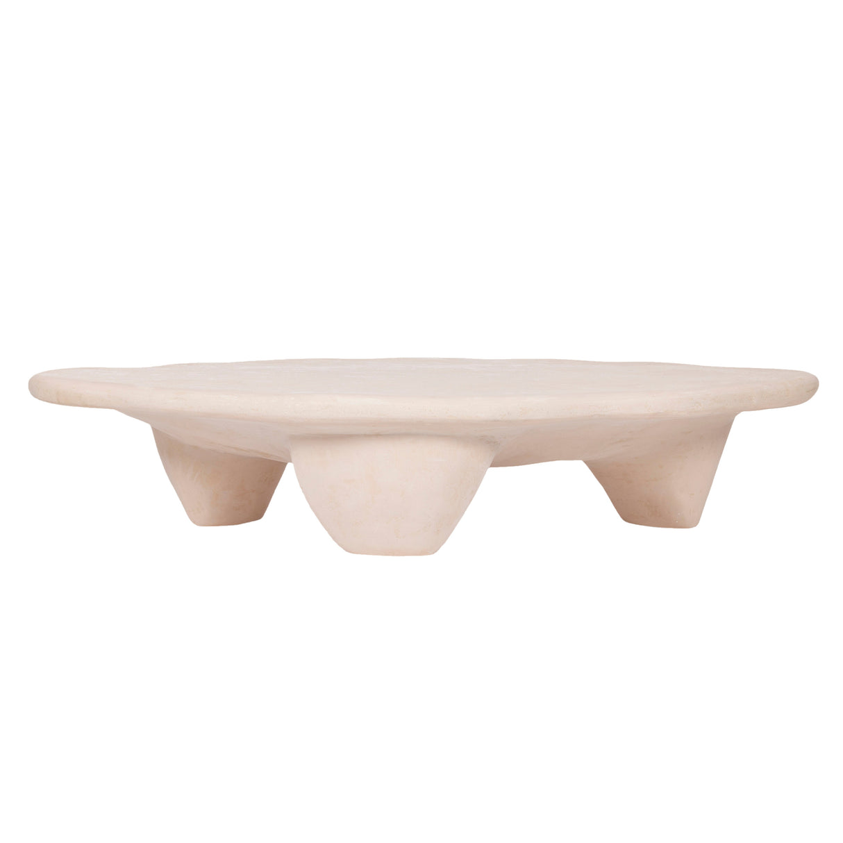 Athen 57" Nude Faux Stone Coffee Table