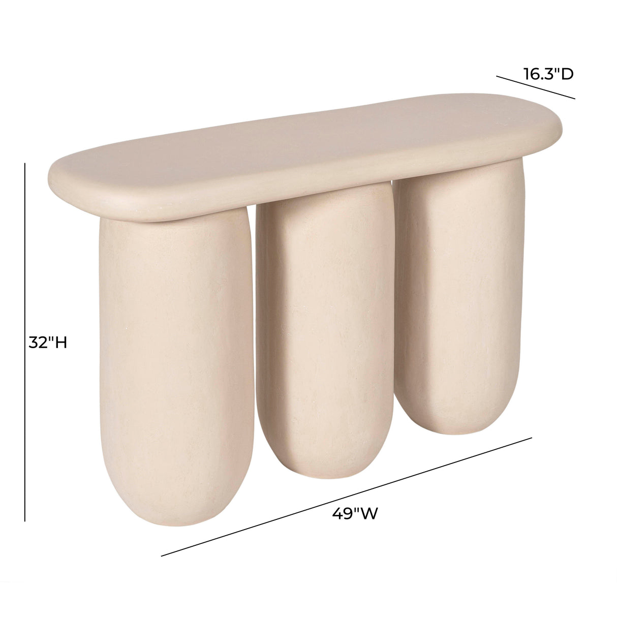 Rahul 49" Textured Console Table