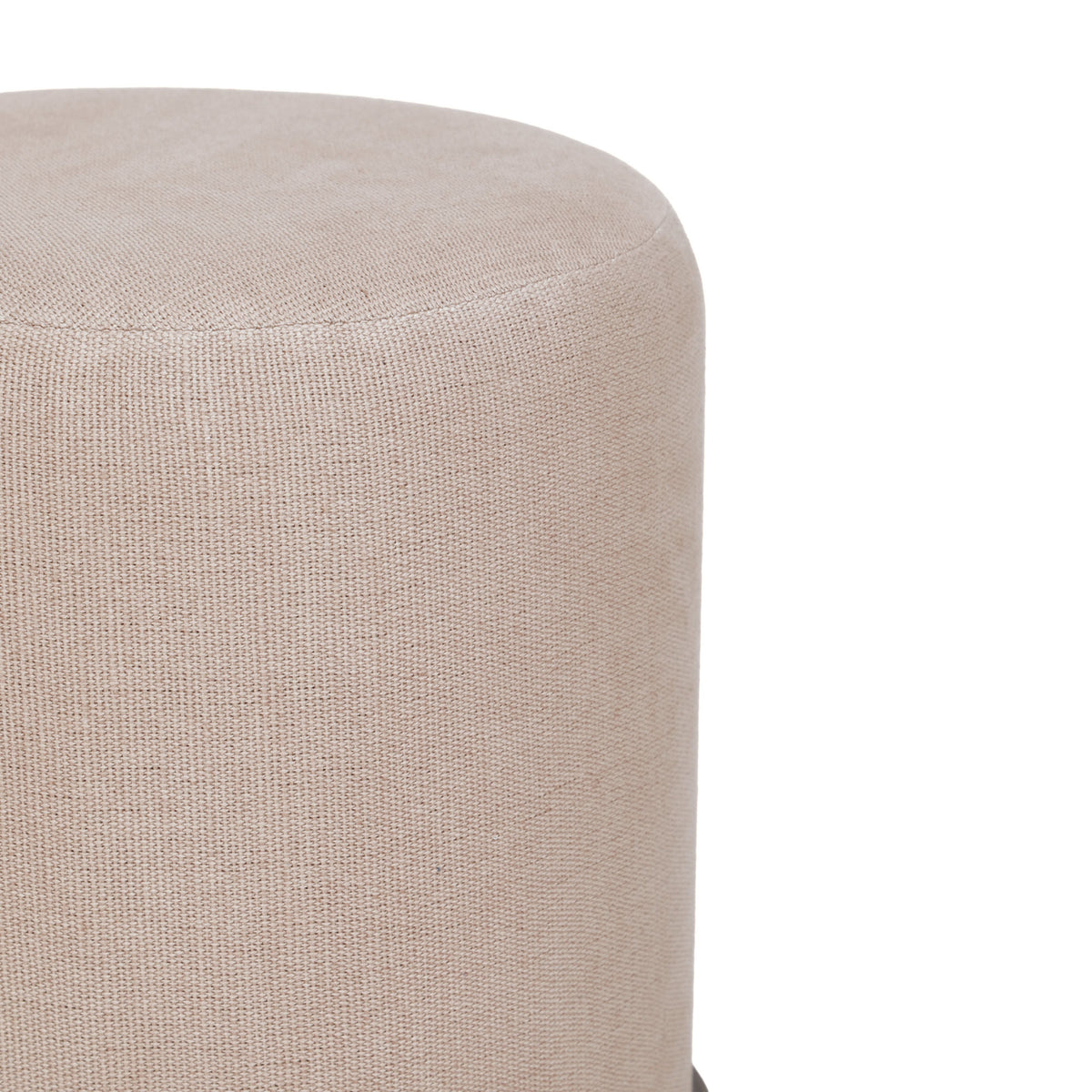 Como Burl and Saddle Brown Cotton Jute Contract-Grade Accent Stool - View 4