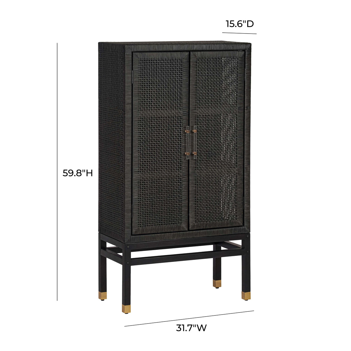 Amara Woven Rattan Cabinet