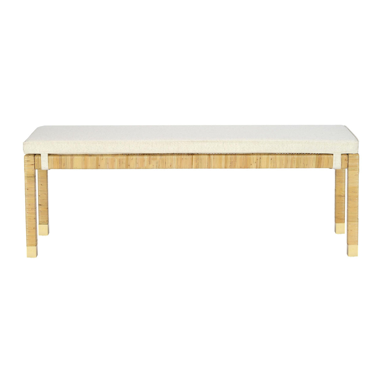 Amara Cream Linen Bench