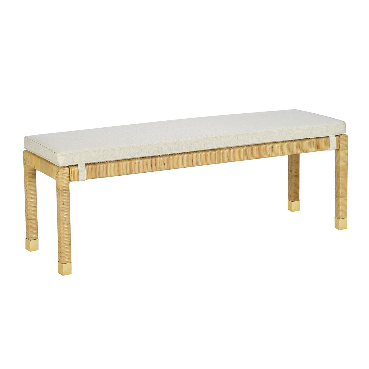 Amara Cream Linen Bench