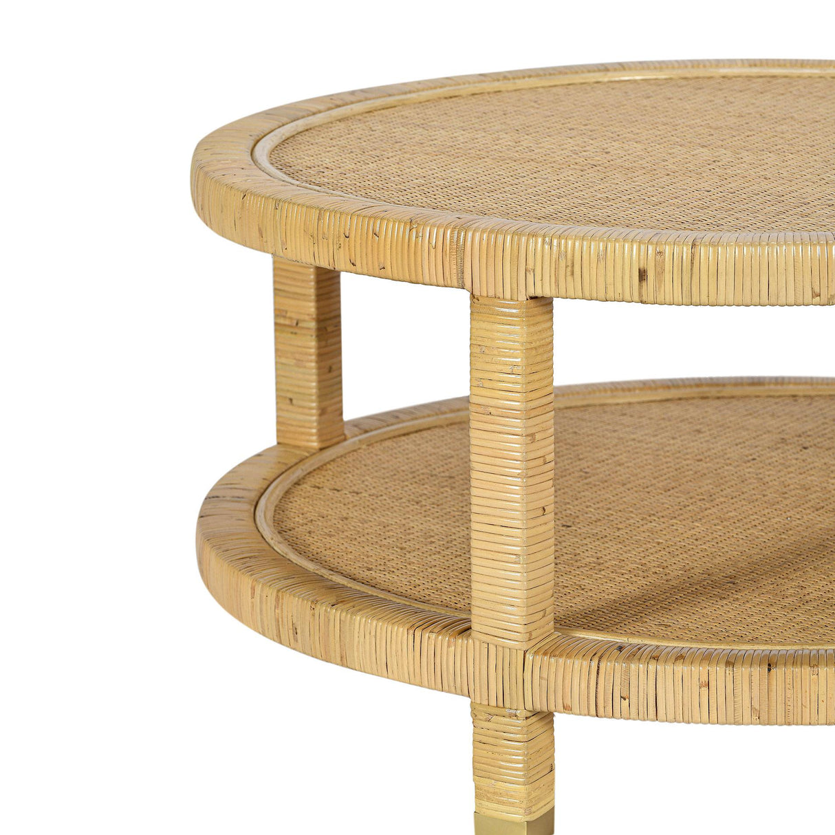 Amara 33" Natural Rattan Round Coffee Table