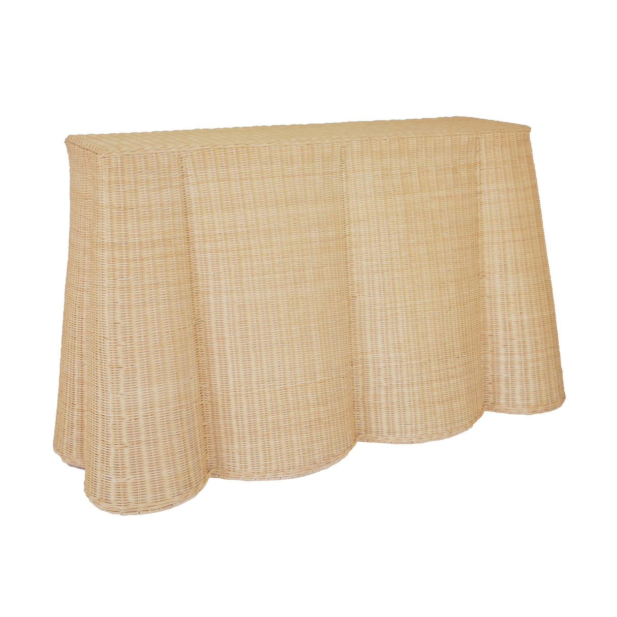 Egan 55" Natural Rattan Console Table