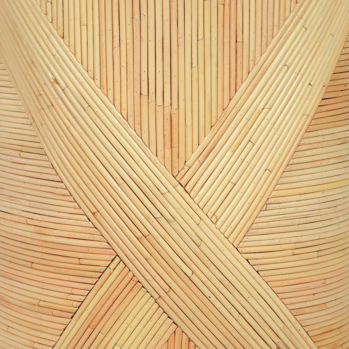 Matea Natural Rattan Cross Side Table