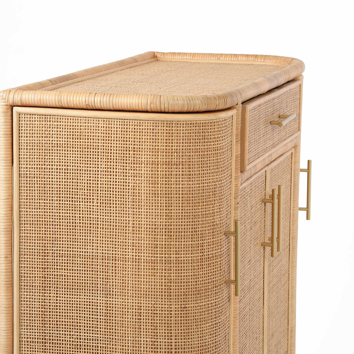 Tarot Natural Rattan Bar Cabinet