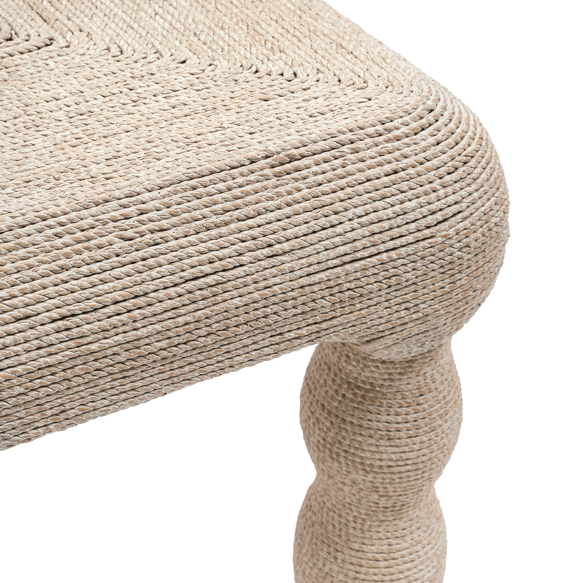 Vicky 49" Natural Woven Seagrass Rectangular Coffee Table - View 6