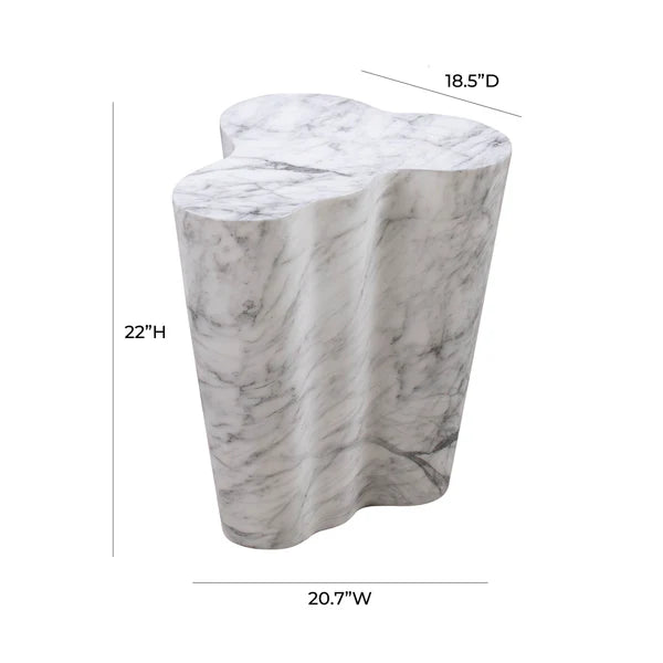 Slab Concrete Indoor / Outdoor Side Table (17"-21") dimensions