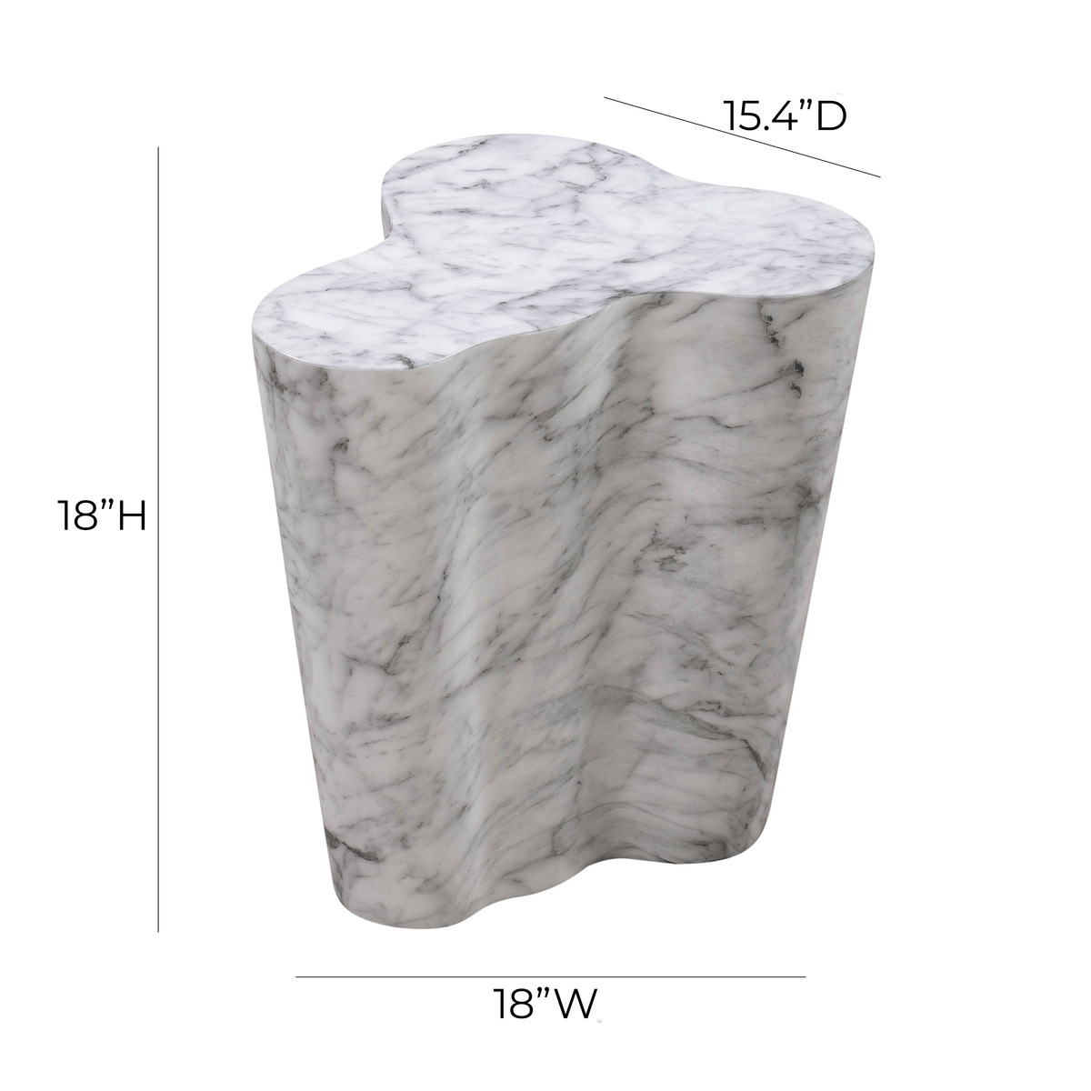 Slab Concrete Indoor/Outdoor Side Table (18"-22") - View 14