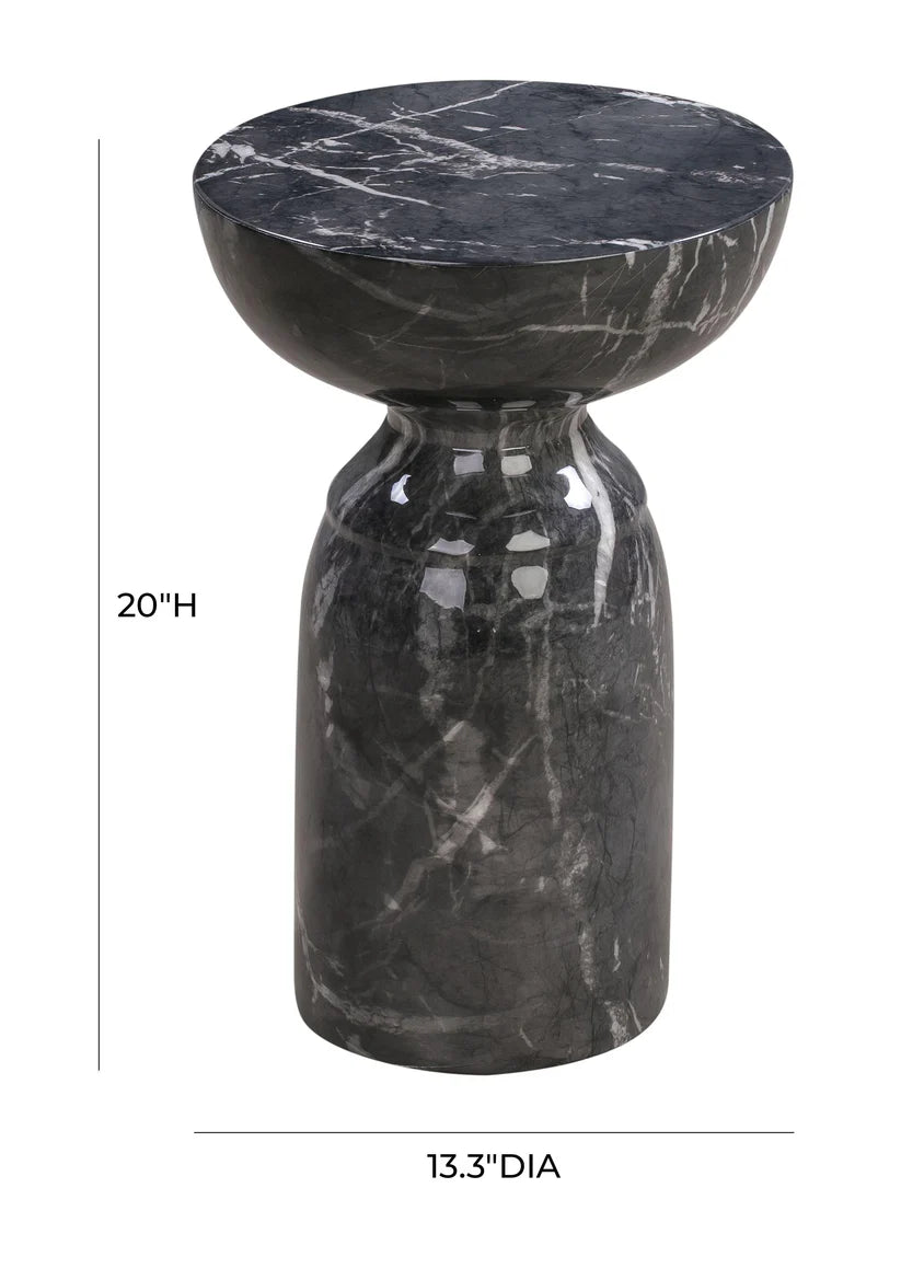 Rue Black Marble Side Table dimensions