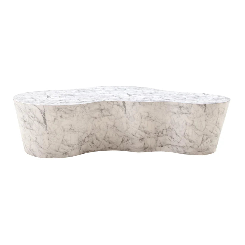 Slab Faux Travertine Coffee Table