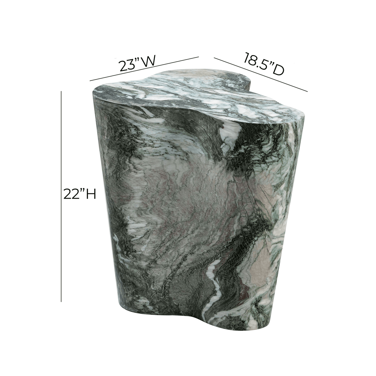 Slab Concrete Indoor/Outdoor Side Table (18"-22") - View 19