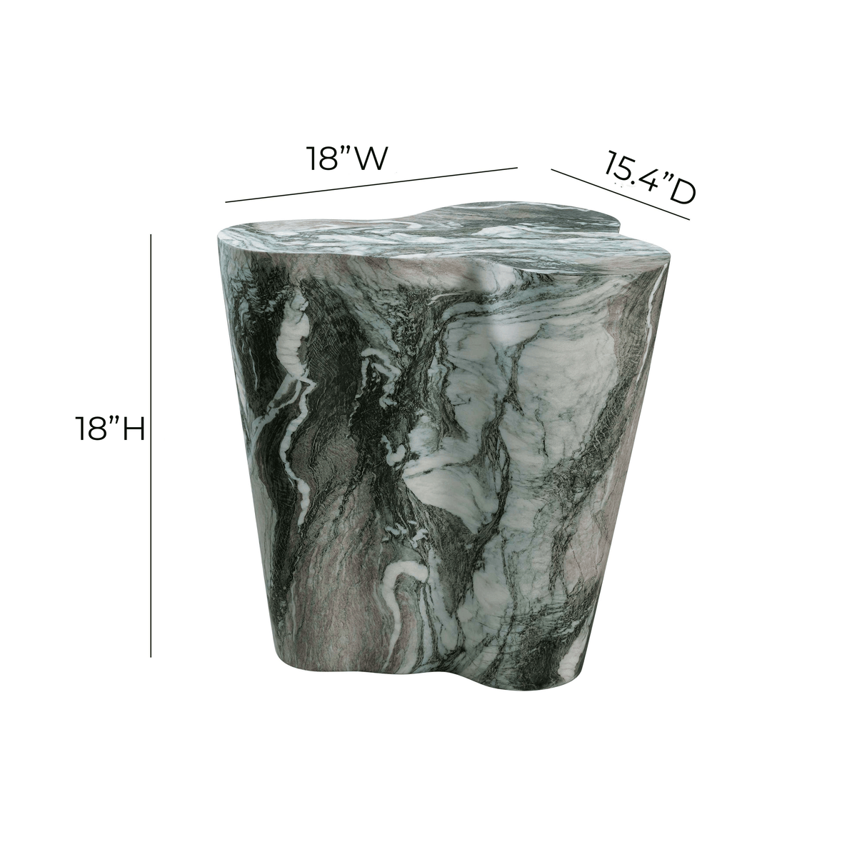 Slab Concrete Indoor/Outdoor Side Table (18"-22") - View 25