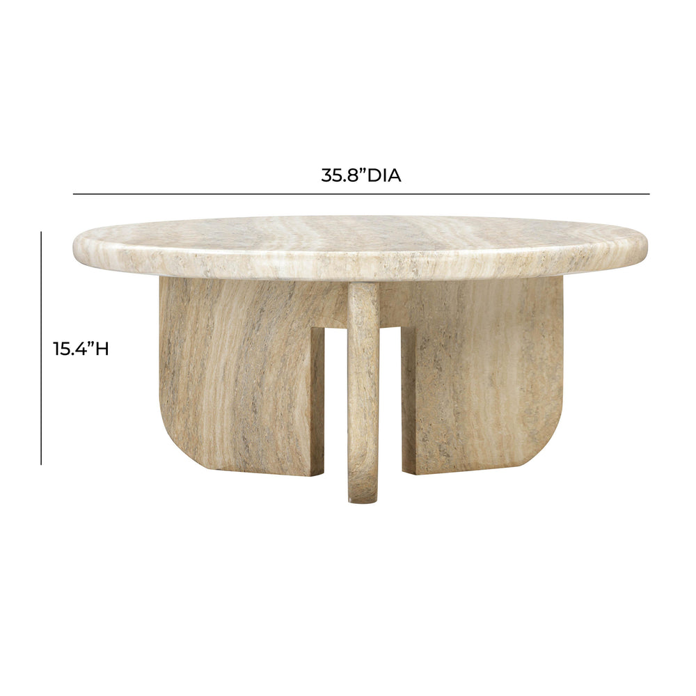 Patrizia Concrete Round Coffee Table dimensions