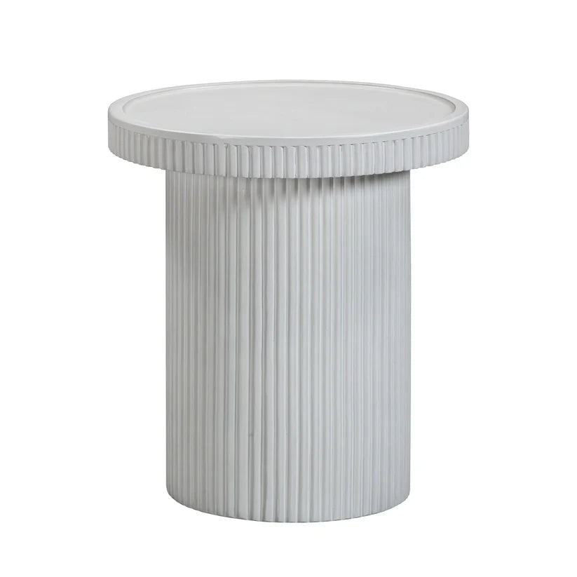 Darcy Faux Travertine Concrete Side Table