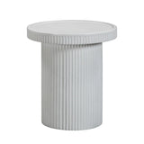 Darcy Faux Travertine Concrete Side Table