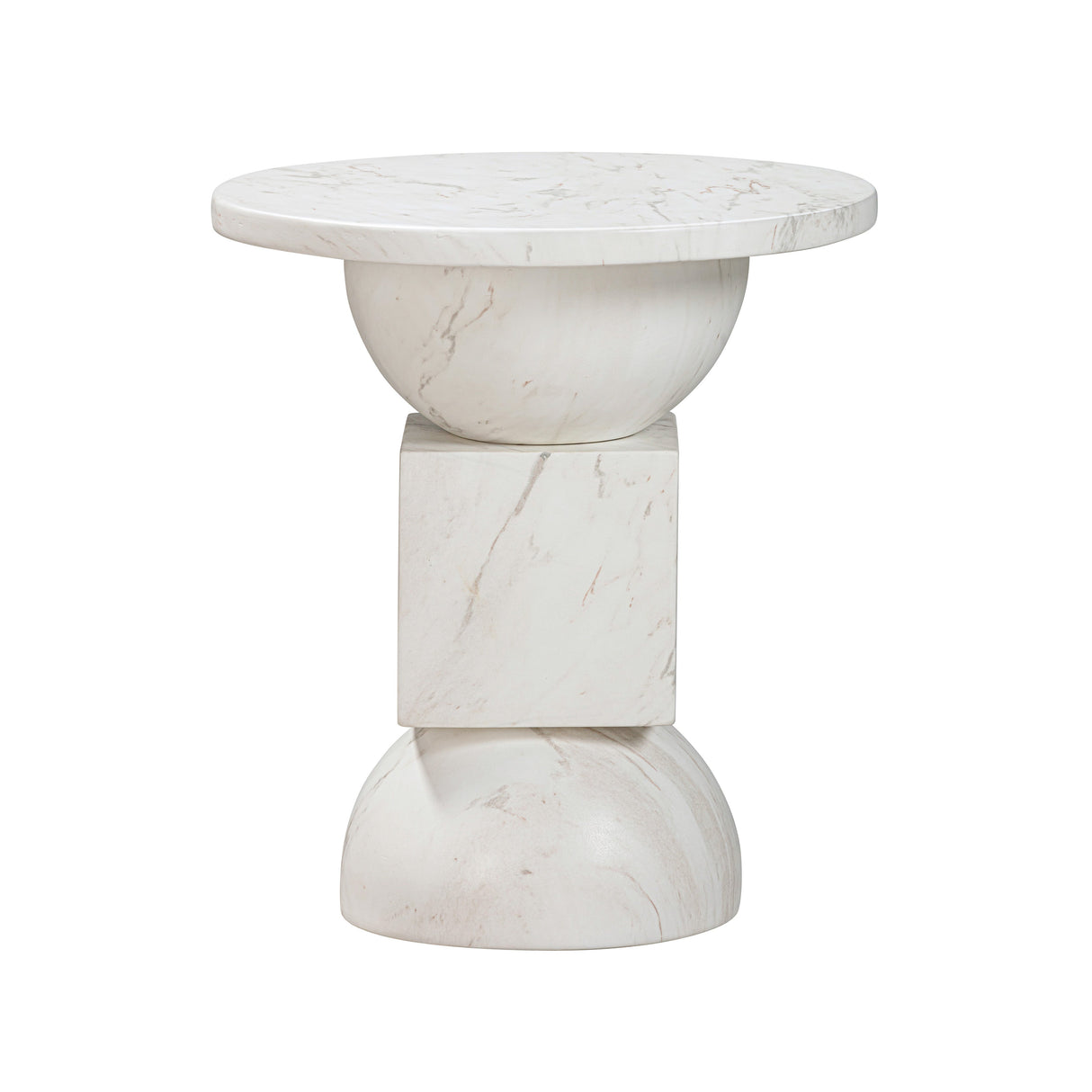 Chip Faux Marble Indoor / Outdoor Side Table