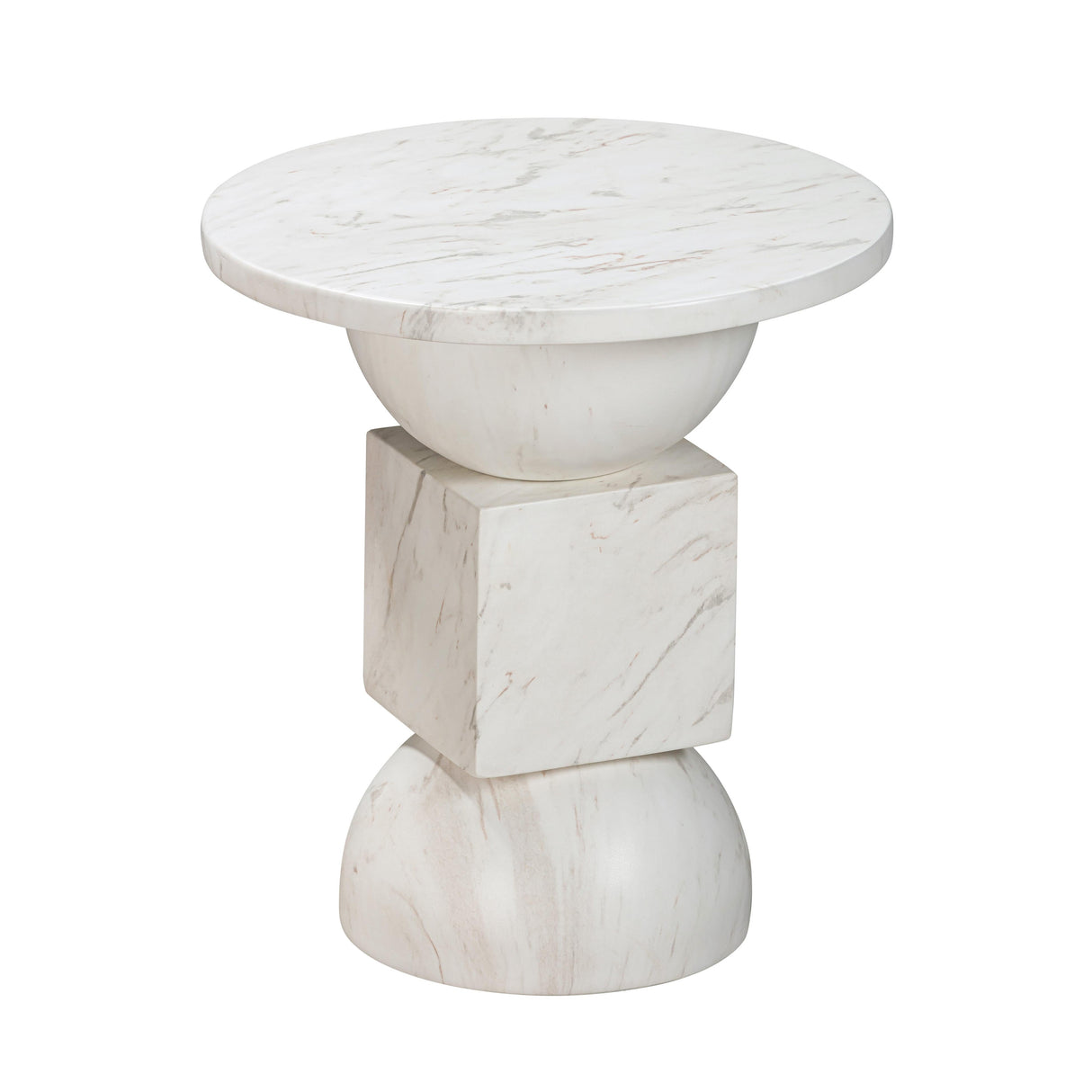 Chip Faux Marble Indoor / Outdoor Side Table