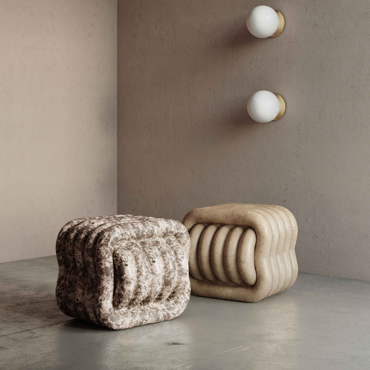 Love Knot Concrete Indoor/Outdoor Accent Stool - View 2