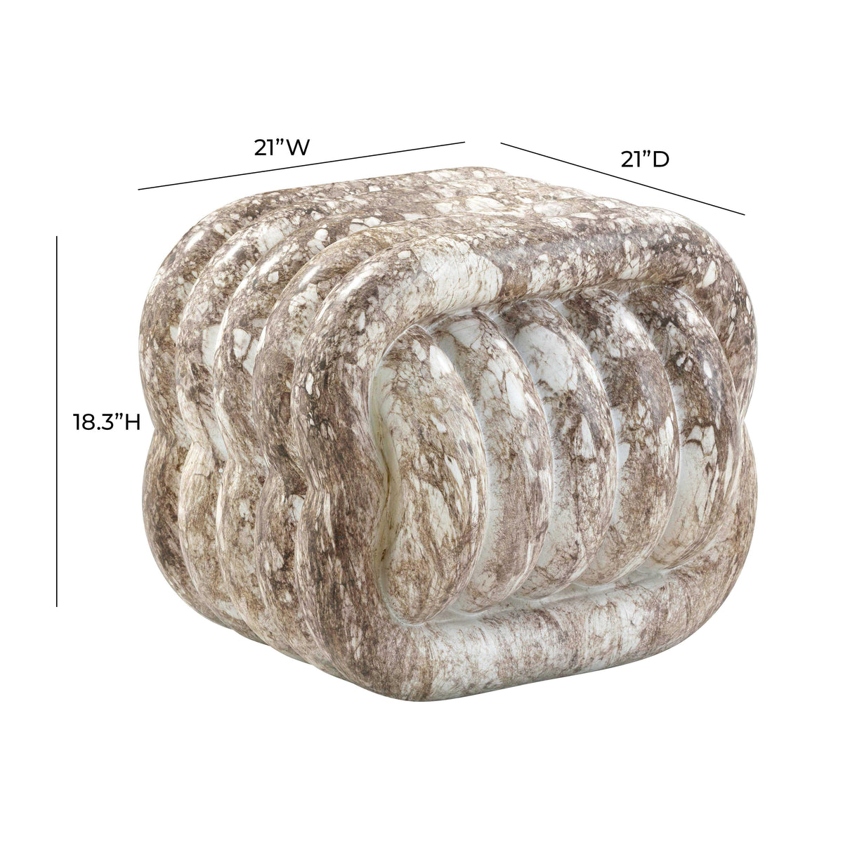 Love Knot Concrete Indoor/Outdoor Accent Stool - View 14