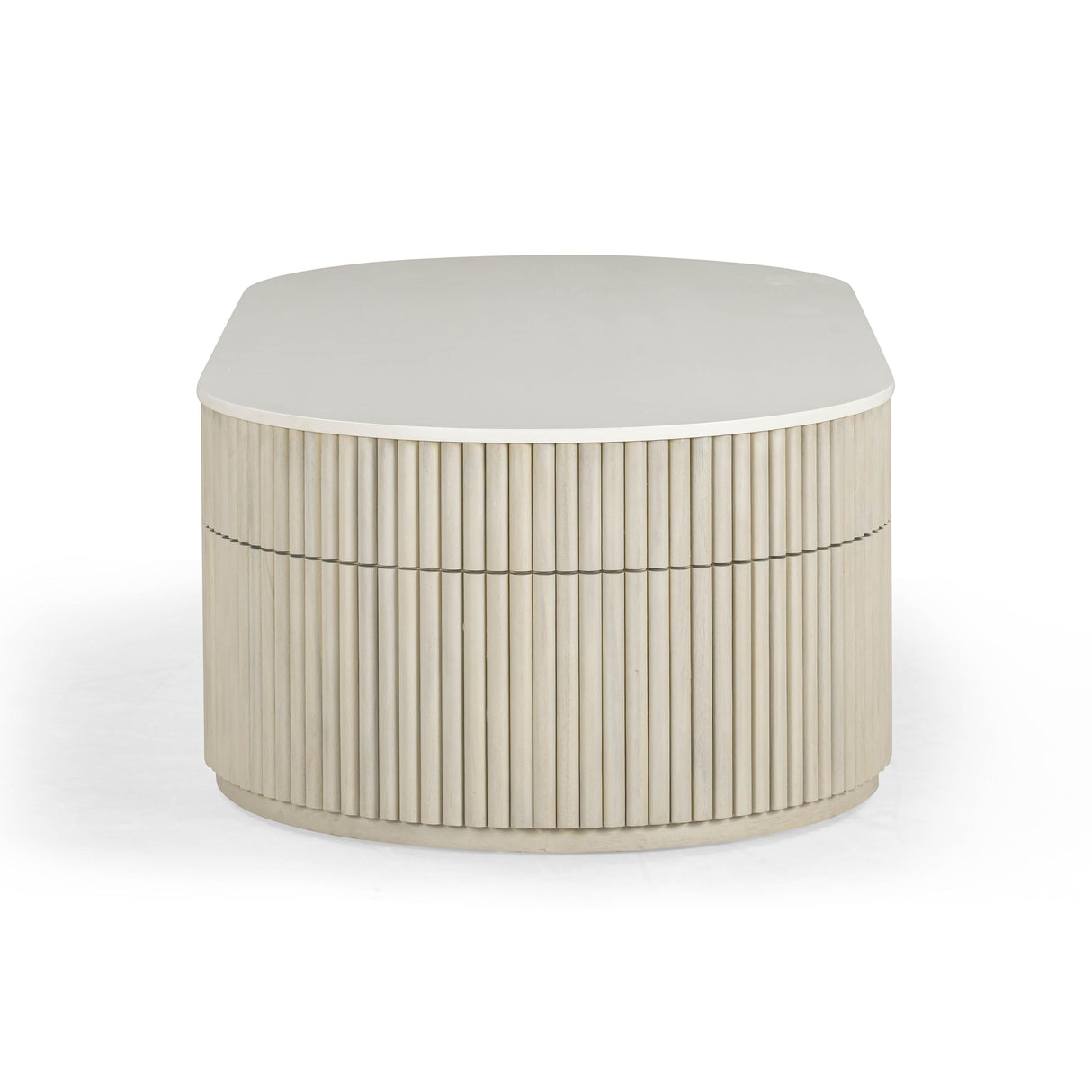 Bella 52" Cream Large Storage Coffee Table