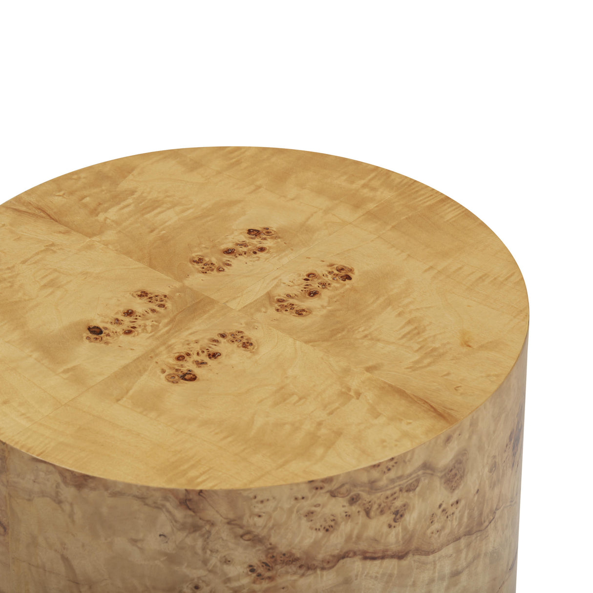 Fig Natural Burl Drum Side Table