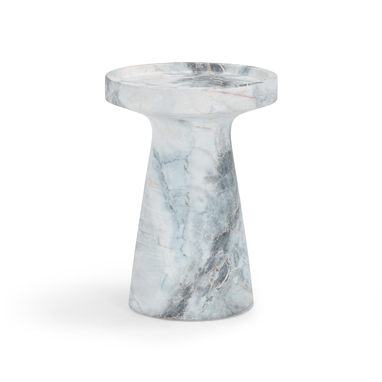 Zara Faux Aegean Marble Indoor / Outdoor Side Table