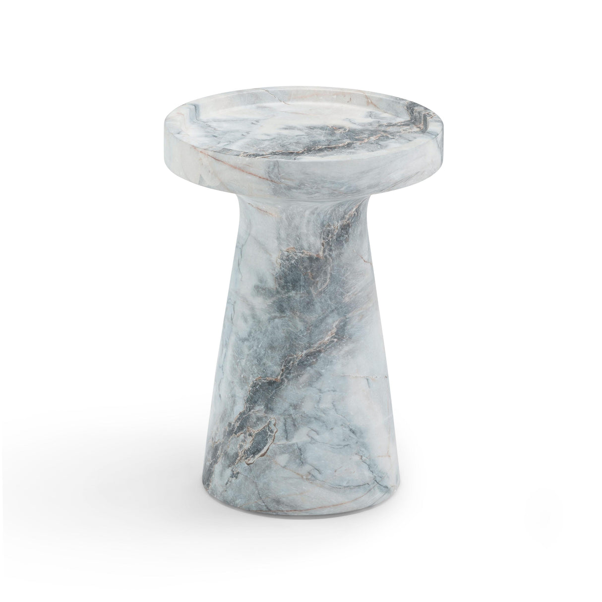 Zara Faux Aegean Marble Indoor / Outdoor Side Table